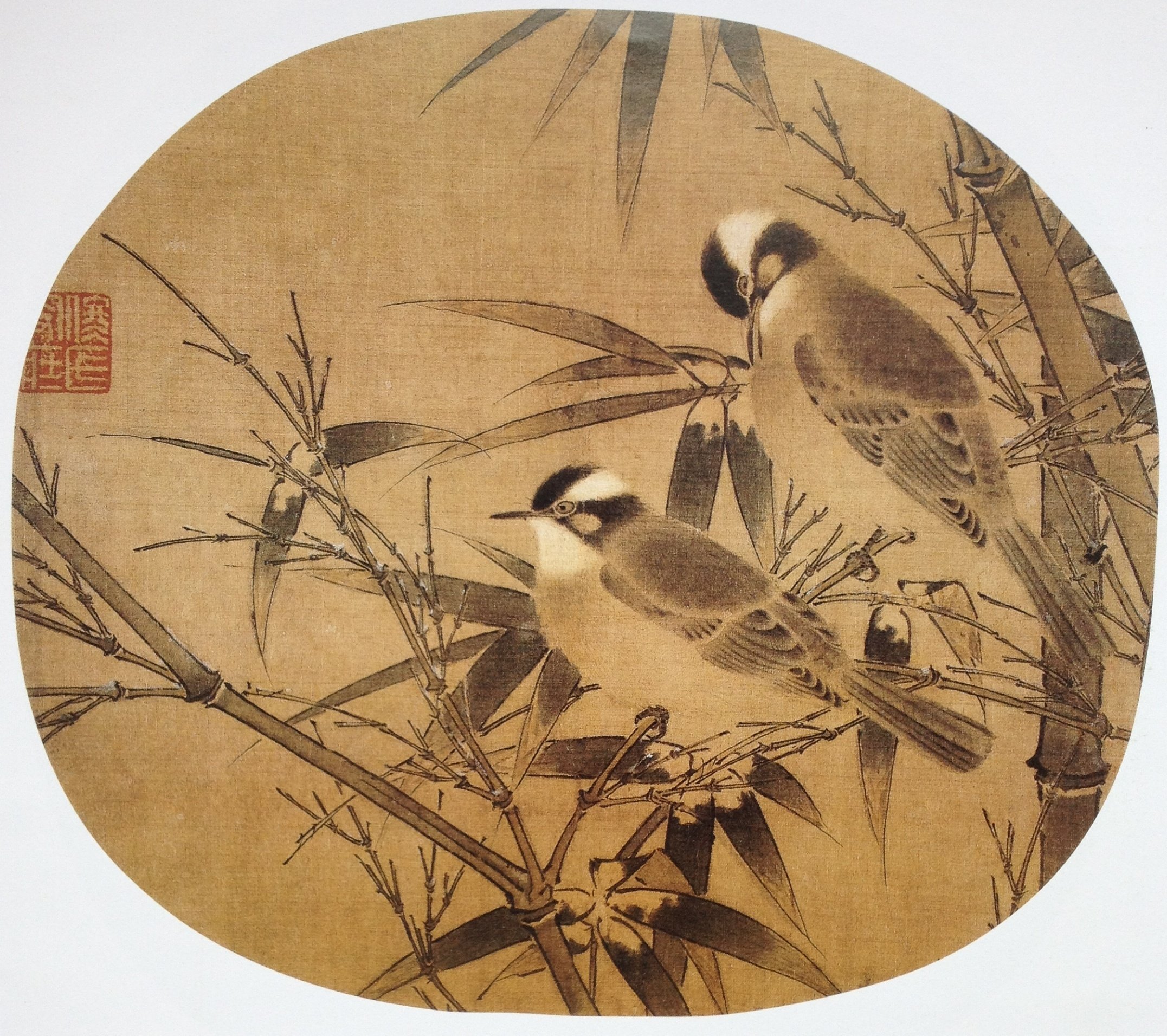 工笔画底稿宋佚名白头丛竹图白描6#打印稿宣纸稿有步骤图文字视频