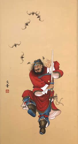 工笔画底稿人物4尺7#竖副钟馗