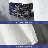 风2025仙鹤刺绣棉麻V领盘扣T恤古风短袖A087-1-YM912-P55，男装T恤，电商A087-1