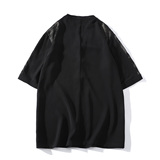 2025风春夏款拼接盘扣宽松汉服唐装短袖T恤A087-1-YM951-P55，男装T恤，电商A087-1
