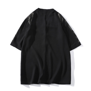 2025风春夏款拼接盘扣宽松汉服唐装短袖T恤A087-1-YM951-P55图片