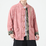 2025新中式风夹克刺绣外套复古中式唐装男A087-1-JK767P125，男装夹克，电商A087-1