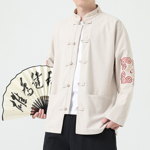 2025新中式风夹克刺绣外套复古中式唐装男A087-1-JK762  P115图片