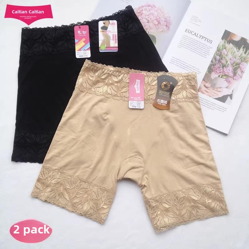 彩天安全裤女士蕾丝模态防暴露打底裤控制肚子提臀三点式短裤夏季