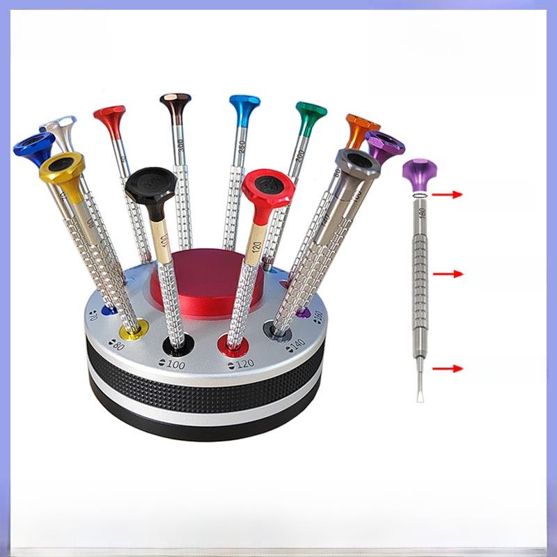 腕表维修工具腕表螺丝刀一字防滑弧形无迹滚珠轴承S2钢香港源手表