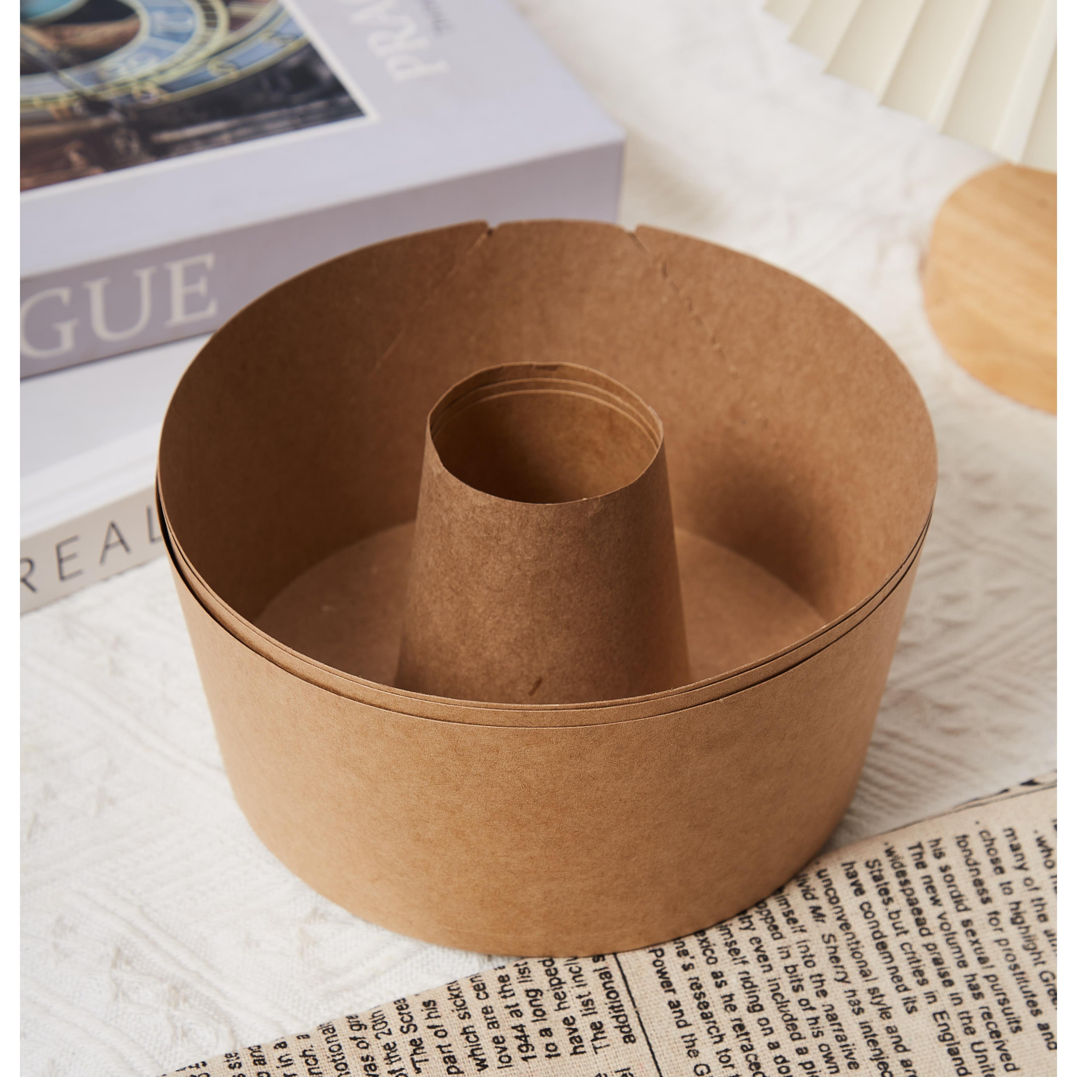 安全无淋膜一次性戚风蛋糕纸模4寸6寸8寸牛皮纸耐高温蛋糕杯模具