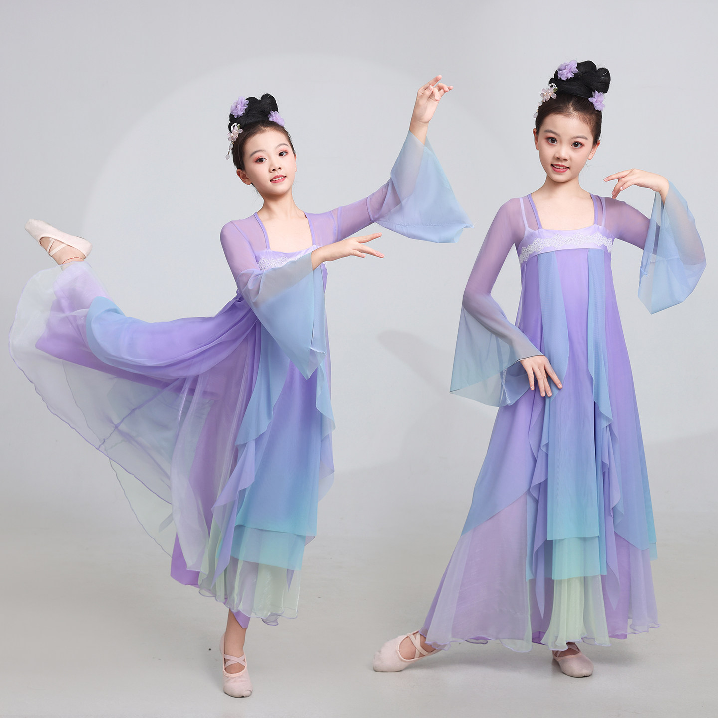 儿童古典舞演出服飘逸中国舞仙气套装女童古风柘枝舞扇子舞蹈服装,童装/婴儿装/亲子装,儿童演出服,淘宝优惠券,粉丝福利购,淘宝优惠卷