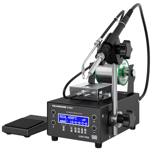 安立信自动焊锡机大功率脚踏式出锡电烙铁工业级375C智能恒温焊台