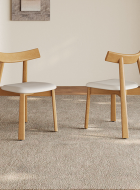 北欧实木餐椅家用小户型2025新款现代简约原木奶油风居家洽谈椅子