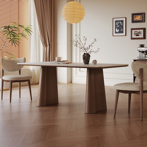 奥古斯特洞石岩板餐桌