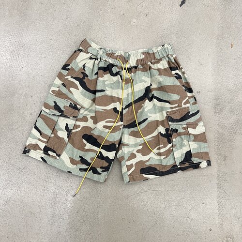 rhude水洗做旧工装短裤s风格同款