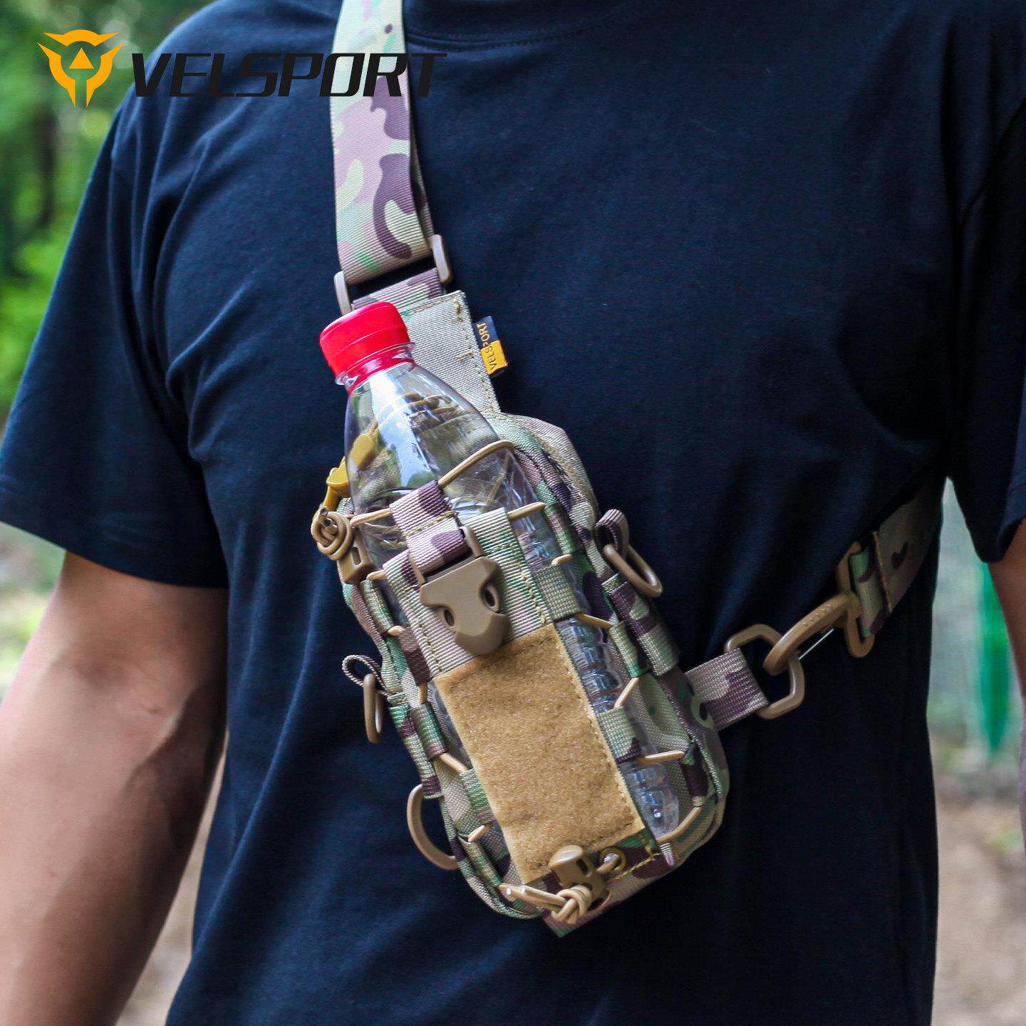 户外单肩战术迷彩斜挎包男士迷你轻便简约水瓶小挎包手机运动胸包