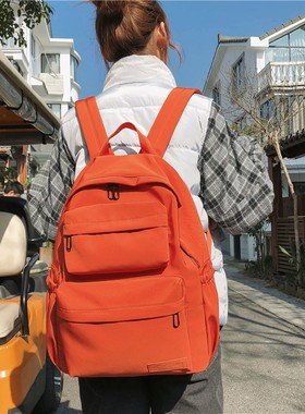 2020 Solid Color Backpack For Women Waterproof Nylon