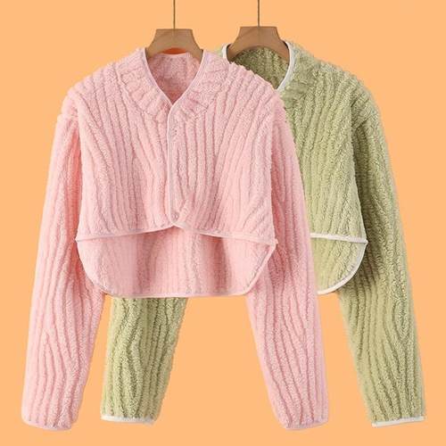 睡觉肩颈保暖长袖坎肩女