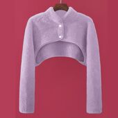 胳膊保暖套晚上睡觉防冻手臂套护袖 套护肩膀珊瑚绒女士长袖 坎肩冬