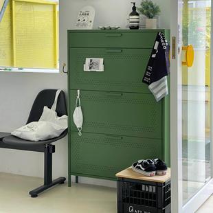 极窄走廊鞋 柜薄款 架子 柜家用门口玄关入户门后鞋 超薄钢制翻斗鞋