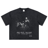 DESIRE 白墨直喷 中世纪骑士 ENDLESS 260g纯棉boxy宽松短袖 Tee