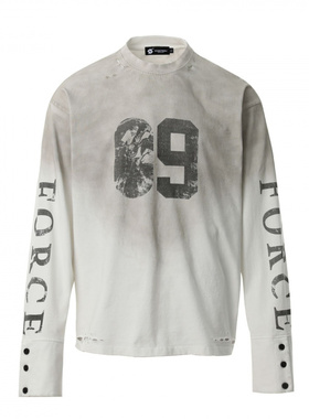 ENDLESS DESIRE 复古Vintage喷脏做旧水洗破坏长袖打底卫衣上衣