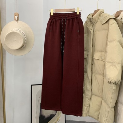 休闲裤春季新款宽松慵懒风高腰显瘦百搭直筒裤女 B#11