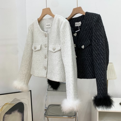 时尚小众通勤百搭时尚外套女秋季新款单排扣小香风上衣#28