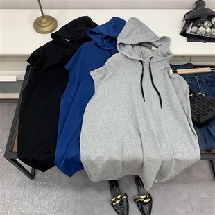 马甲连帽春季 马夹上衣 新款 宽松慵懒风百搭无袖