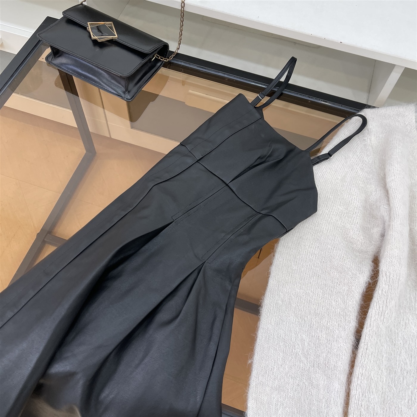 甜辣妹无袖吊带裙女夏设计感小众收腰A字吊带裙K#16