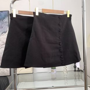 高腰黑色显瘦A字裙女L 半身裙短裙2025秋冬季 新款