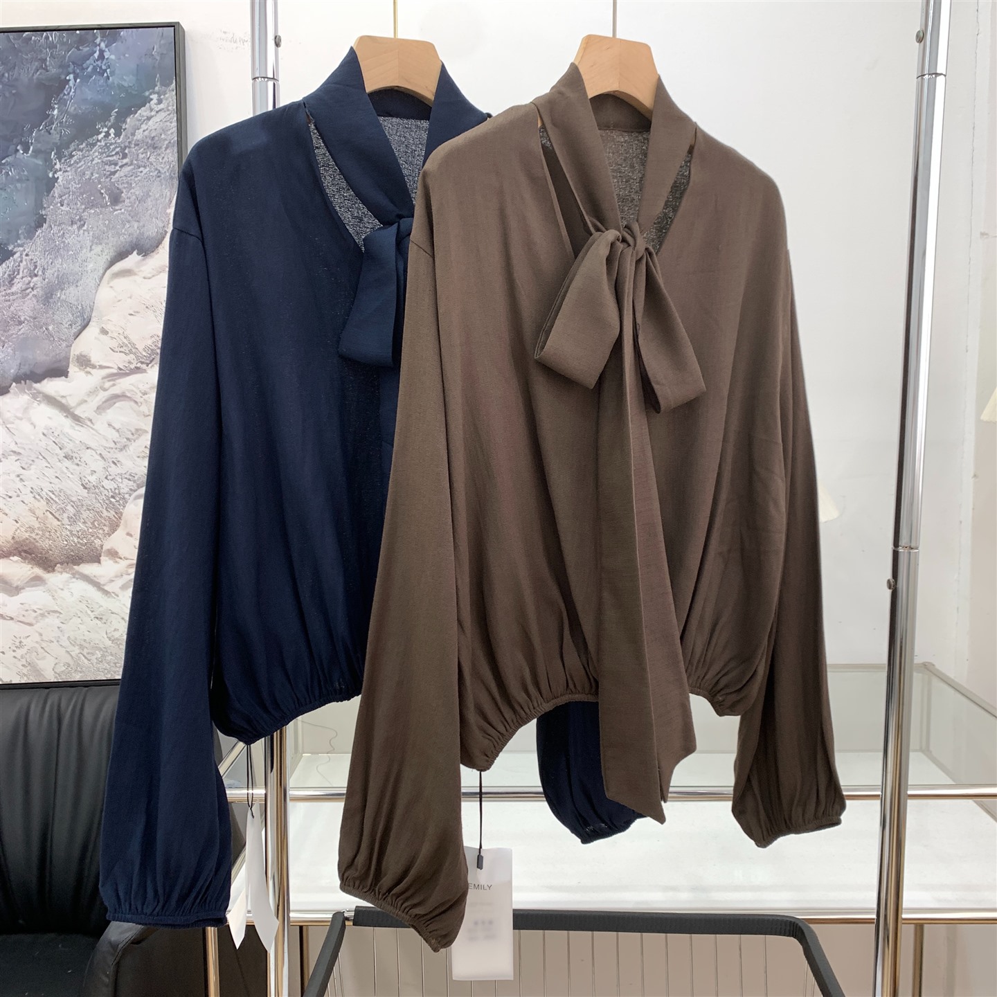 秋季新款衬衫女简约小众百搭慵懒风宽松显瘦长袖上衣K#2