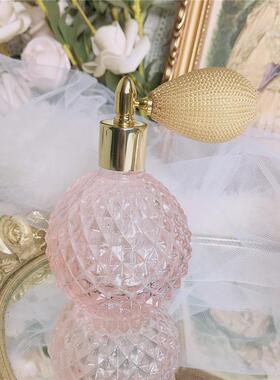 美优族 粉色法式菠萝气囊香水瓶 100ml分装瓶 空瓶 摆件玻璃瓶