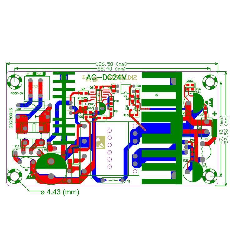 AC-DC开关电源24V4A100W大功率开关电源裸板24V4A/6A电源变压器*