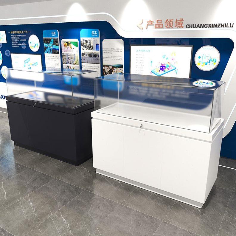 定制商场玻璃柜展示柜珠宝首饰柜台展厅样品展览陈列柜博物馆展示