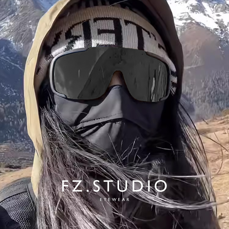 户外骑行近视墨镜防紫外线防风沙登山护目镜 太阳眼镜男女带度数