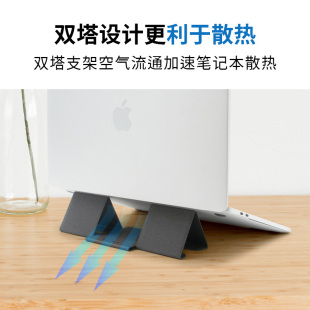 便携散热宿舍桌上电脑架子macbook轻薄隐形折叠架 笔记本移动支架