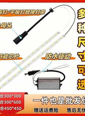 集成吊顶铝扣板灯LED300灯条600灯芯450配件浴霸面板灯条替换光源