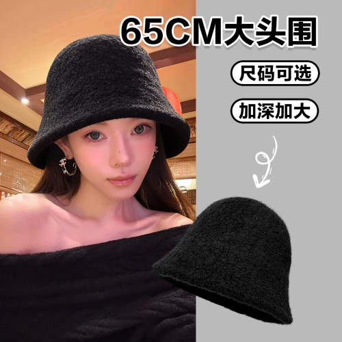 出口韩国大头围秋冬渔夫帽老钱风