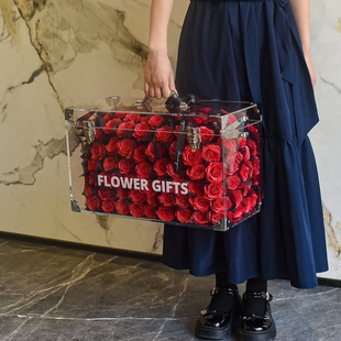 永生花玫瑰高级感家居摆件巨型茶几情人节礼物送女友闺蜜生日礼物