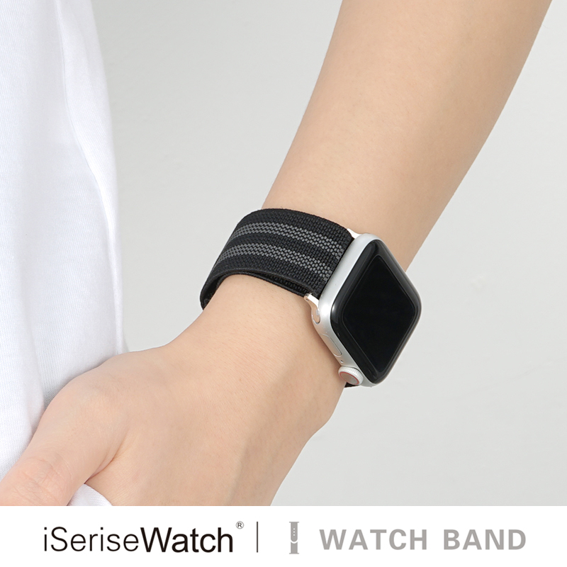 适用applewatch尼龙卡扣表带