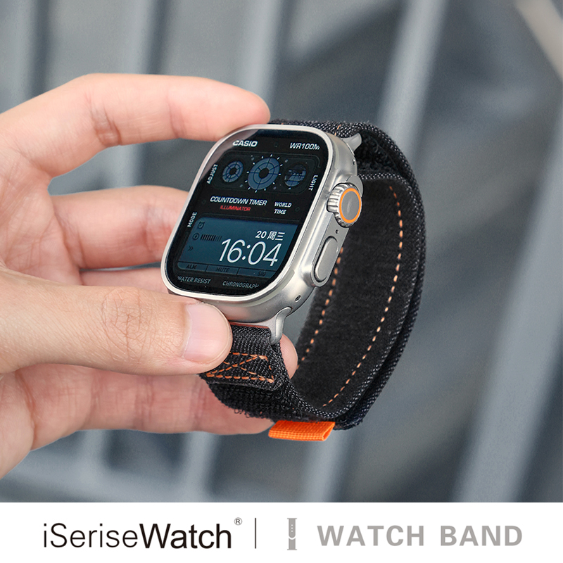 适用于iWatch牛仔布回环表带