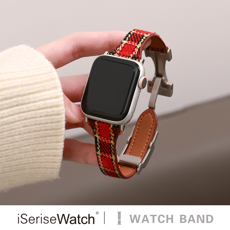 iWatch表带格纹复古高级感女款