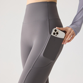 女外穿夏季 高腰收腹提臀鲨鱼裤 薄款 口袋瑜伽裤 运动健身打底裤