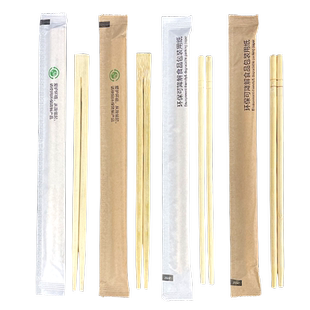 一次性筷子高档家用独立包装加粗商用批发双生环保竹筷纸包装卫生