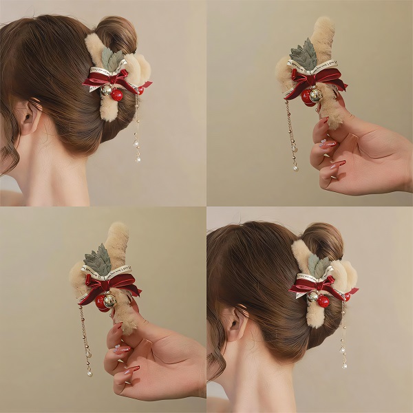 设计师原创夹秋冬少女后脑勺蝴蝶