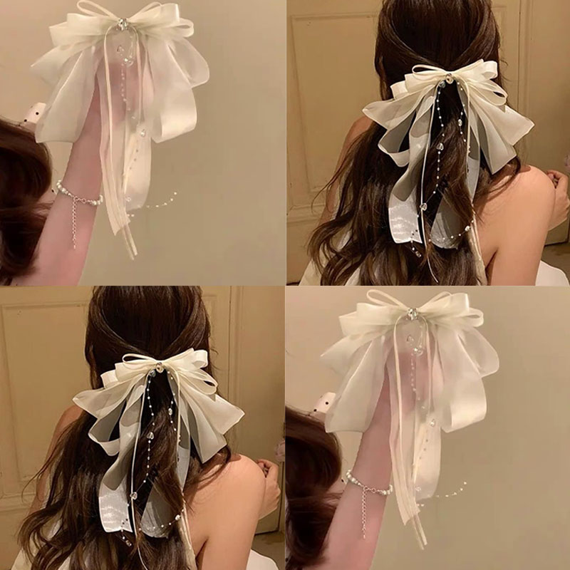 超仙蝴蝶结飘带！高光流苏发夹后