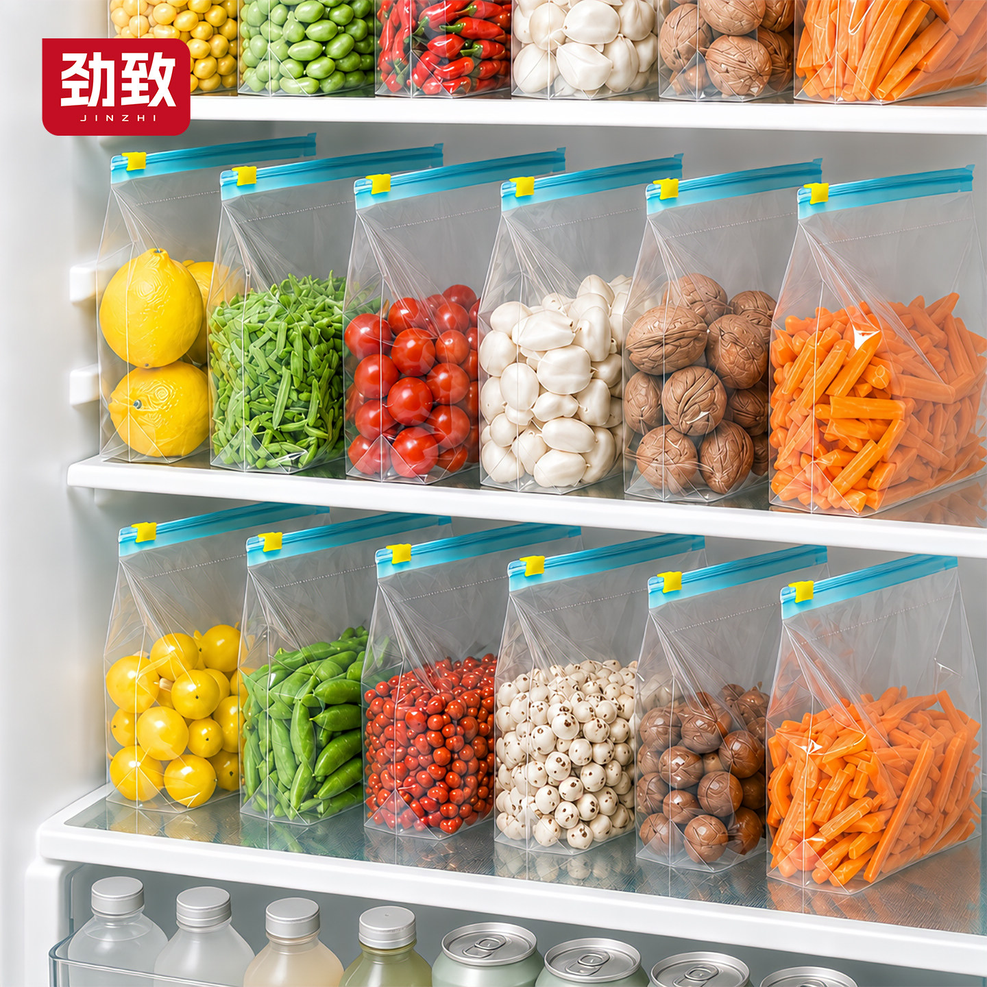 日系拉链式保鲜袋加厚食品级家用冰箱可冷冻专用食物密封袋带封口