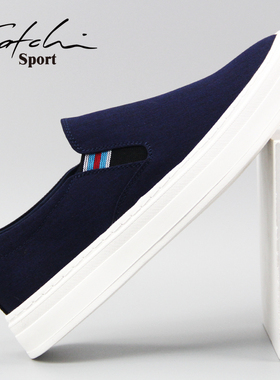 沙驰运动布鞋帆布鞋男鞋休闲鞋套脚一脚蹬透气板鞋男