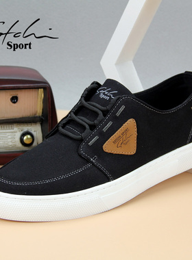 沙驰运动男鞋布鞋系带板鞋低帮男休闲鞋子透气潮鞋帆布鞋