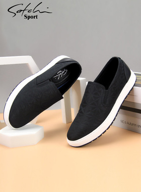 沙驰运动布鞋男鞋休闲鞋软底轻便套脚透气帆布鞋板鞋