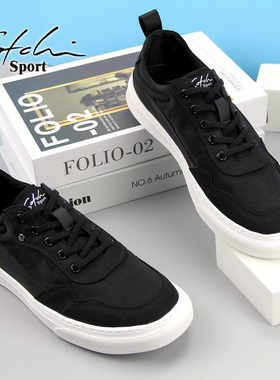 沙驰运动男鞋布鞋帆布鞋轻质系带男式休闲鞋板鞋