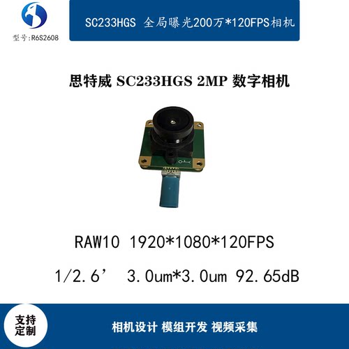 思特威2MP120帧GMSL2全局曝光