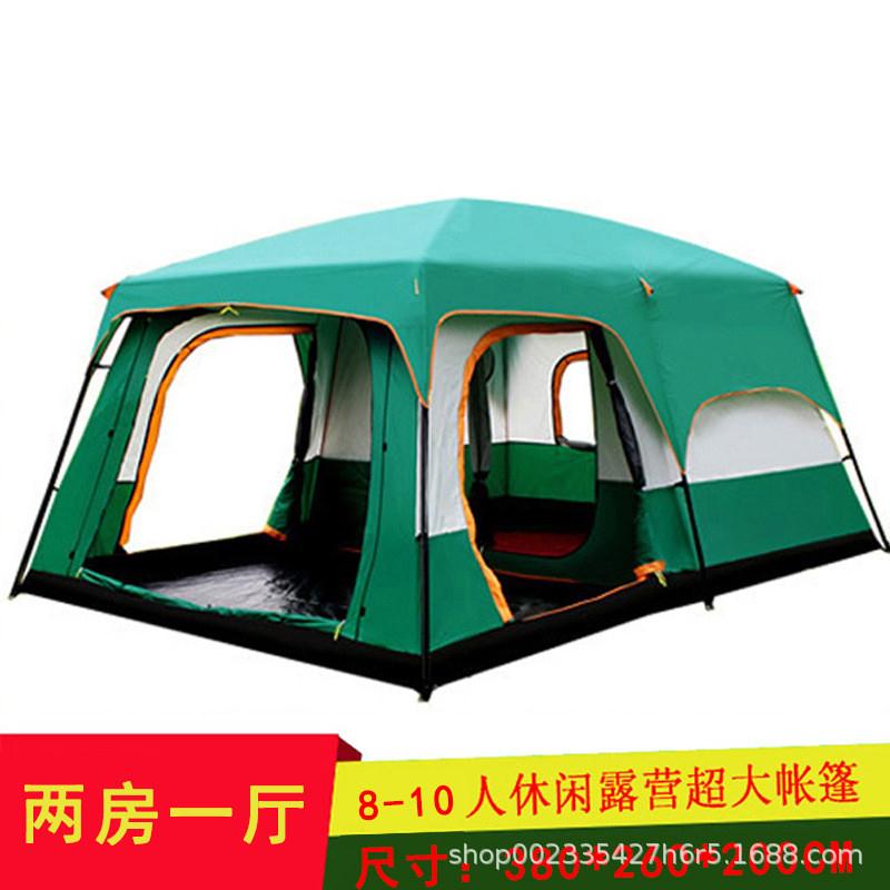 厂家两房一厅大帐篷户外野营6-8人8-12人二室一厅露营帐篷